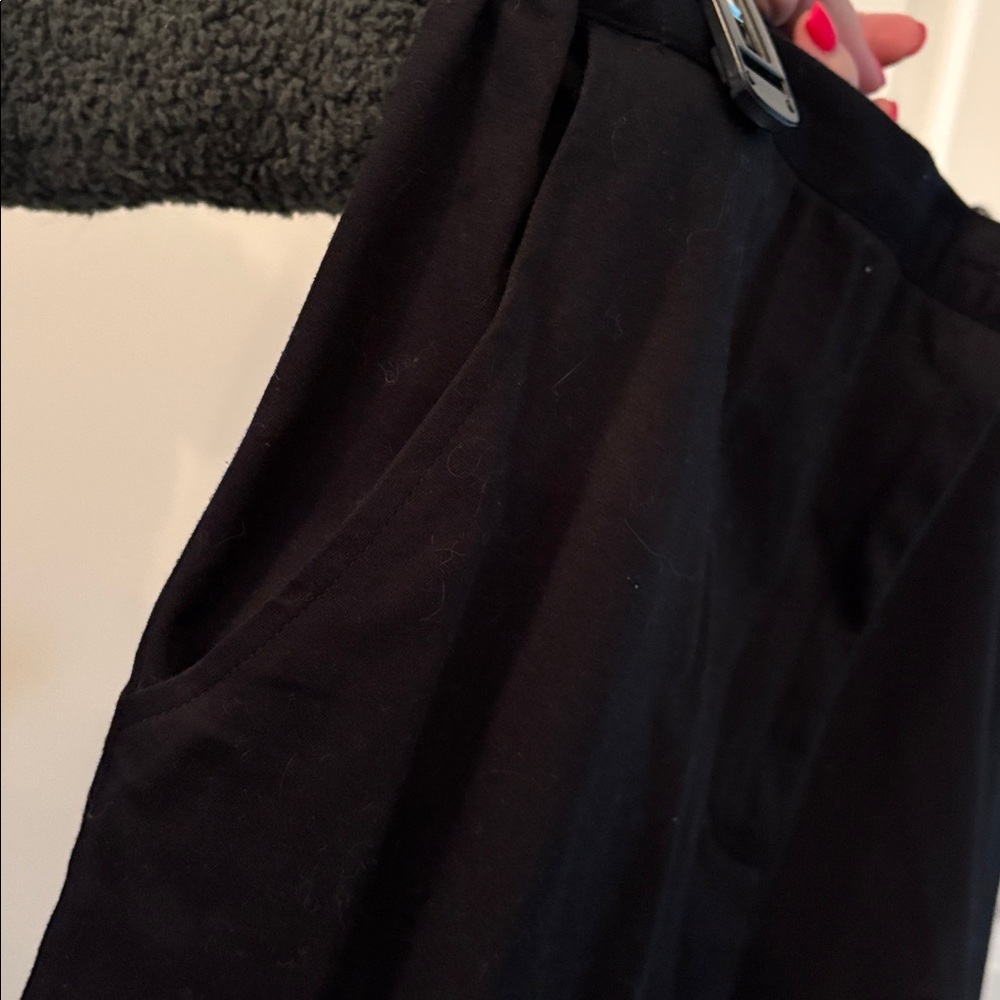 Linea by Louis Dell'Olio Black jacket and pant suit with Colorful Embellishments - Picture 8 of 8